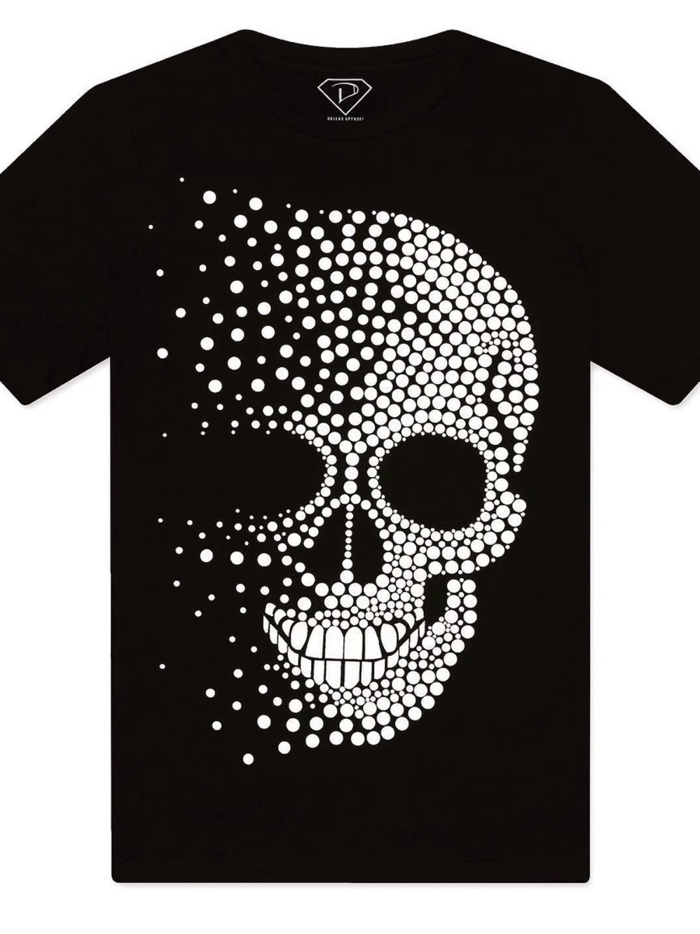 Scatter Skull Black & White Graphic Skull Unisex T-Shirt